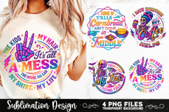 Funny Skeletons Sarcastic Retro PNG Sublimation Product Image 1
