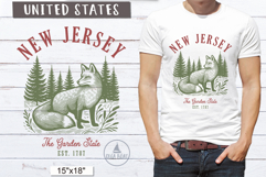 New Jersey PNG Vintage United States Sublimation Design
