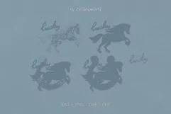 Lucky Horse & Horseshoe, 3D layered SVG for laser cutting Product Image 2