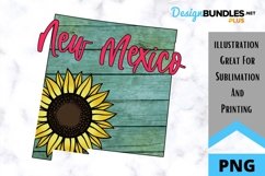 Sublimation Sunflower State - New Mexico State - Sunflower Product Image 1
