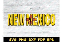 New Mexico State Flag Name Design SVG PNG DXF EPS PDF Product Image 1