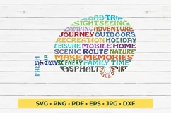 Caravan SVG cut file lettering design Product Image 1