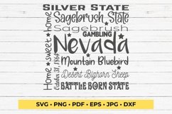 State of Nevada Cut File | Square Typography Product Image 1