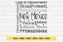 State of New Mexico Cut File | Square Typography Product Image 1