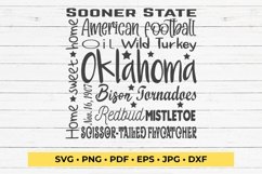 State of Oklahoma Cut File | Square Typography Product Image 1