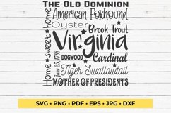 State of Virginia Cut File | Square Typography Product Image 1