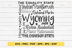 State of Wyoming Cut File | Square Typography Product Image 1