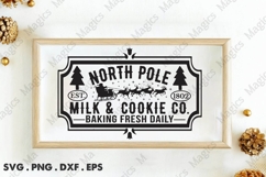 North Pole Milk &amp; Cookie Co. Baking Fresh Daily SVG Product Image 1