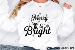 Merry And Bright SVG| Christmas Design Product Image 1
