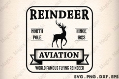 Reindeer North Pole Since 1823 SVG ,Christmas SVG Design Product Image 1