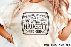 Proud Member Of The Naughty List Club SVG Product Image 2