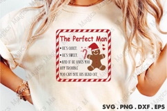 The Perfect Man He S Quiet He S Sweet SVG | Christmas Design Product Image 1