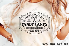 Hand Rolled Candy Canes North Pole Approved Sold Here Svg Product Image 2