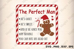 The Perfect Man He S Quiet He S Sweet SVG | Christmas Design Product Image 2