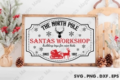 The North Pole Santa&#039;s Workshop SVG Cut File Product Image 1