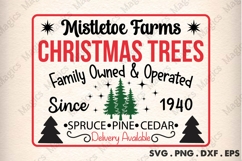 Mistletoe Farms Christmas Trees - Farmhouse Style Cut File Product Image 1