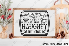 Proud Member Of The Naughty List Club SVG Product Image 1