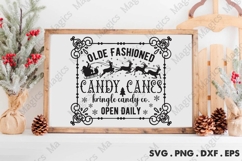 Olde Fashioned Candy Canes Kringle Candy Co. Open Daily SVG Product Image 2