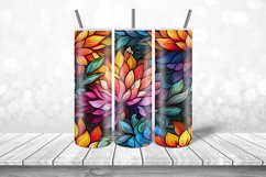 Stained Glass Flowers Seamless Pattern Digital Papers Product Image 2