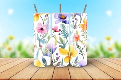 Watercolor Wildflowers Seamless Pattern Digital Papers Product Image 4