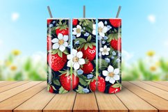 Floral Strawberry Seamless Pattern Digital Papers Product Image 4