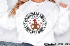Gingerbread Kisses And Christmas Wishes Svg Product Image 2