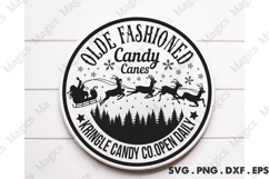 Olde Fashioned Candy Canes Kringle Candy Co.open Daily SVG Product Image 1