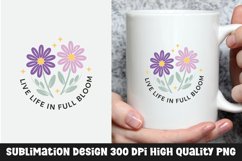Flower mug sublimation design Product Image 1
