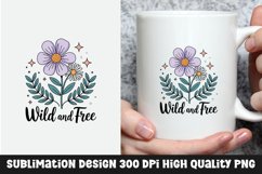 Flower mug sublimation design Product Image 1