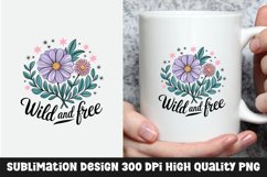 Flower mug sublimation design Product Image 1