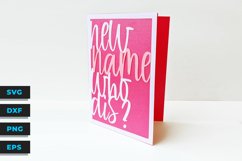 New Name Who Dis? Papercut Card - SVG Cut File Product Image 2