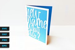 New Name Who Dis? Papercut Card - SVG Cut File Product Image 3