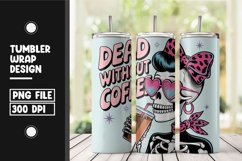 Skull coffee tumbler wrap png Product Image 1