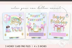 Pretty Pastel Birthday Money Card -3 PNG Files Product Image 1