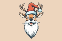 Christmas Reindeer Head Vector PNG Clipart Product Image 4