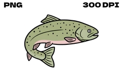 Hand-Drawn Speckled Trout Doodle Product Image 1