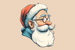 Colorful Santa Profile Vector SVG PNG Product Image 2