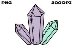 Magical Crystal Cluster Doodle Product Image 1