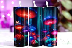 Multicolor Mushrooms Tumbler Wrap Sublimation Product Image 1