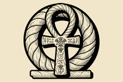 Ancient Egyptian Sacred Symbols Black &amp; White Vector Bundle Product Image 11