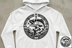 Premium Fly Fishing Emblems: 10 Black &amp; White Vector Badges Product Image 5