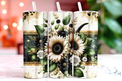 Sunflower 20oz Tumbler Wrap Sublimation Product Image 1