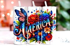 4th of July 20oz Tumbler Wrap Sublimation Product Image 1