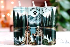 Dog Dad Tumbler Wrap Sublimation, Fathers Day Tumbler Wrap Product Image 1