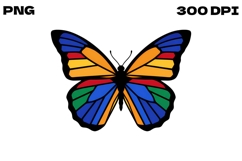 Stained Glass Butterfly Silhouette Product Image 1
