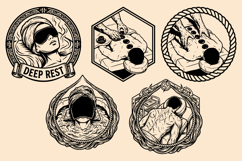 Edgy Spa Day &amp; Wellness Vector Badge Bundle: 10 Graphics Product Image 2