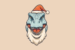 Dinosaur T-Rex Christmas Vector PNG Clipart Product Image 2