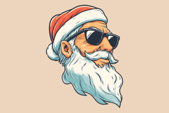 Cool Santa Sunglasses Vector PNG Clipart Product Image 5