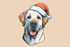 Christmas Labrador Head Vector PNG Clipart Product Image 6