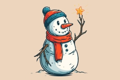 Cute Snowman Vector PNG Clipart Bundle Product Image 4